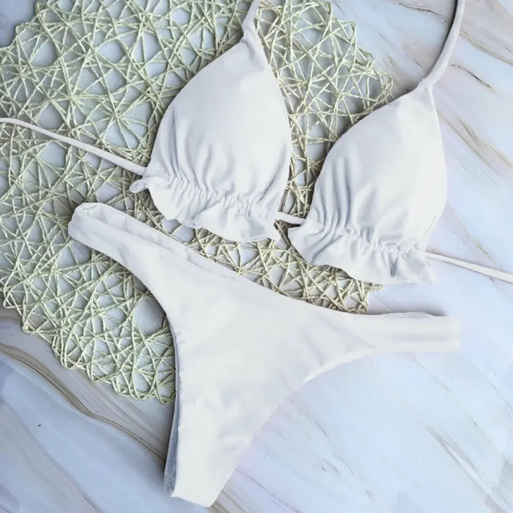 Lace-Up Brazilian Bikini