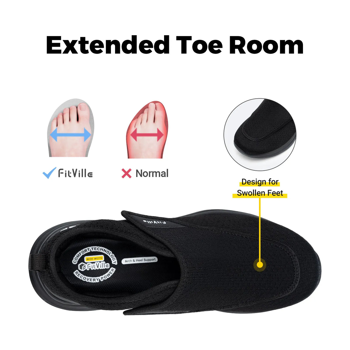 Men Extra Wide Orthopedic Shoes