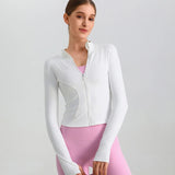 Women Slim Fit Zipper Yoga Jacket