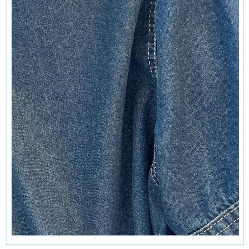 Women's Short Sleeve Denim Cropped Jacket