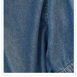 Women's Short Sleeve Denim Cropped Jacket