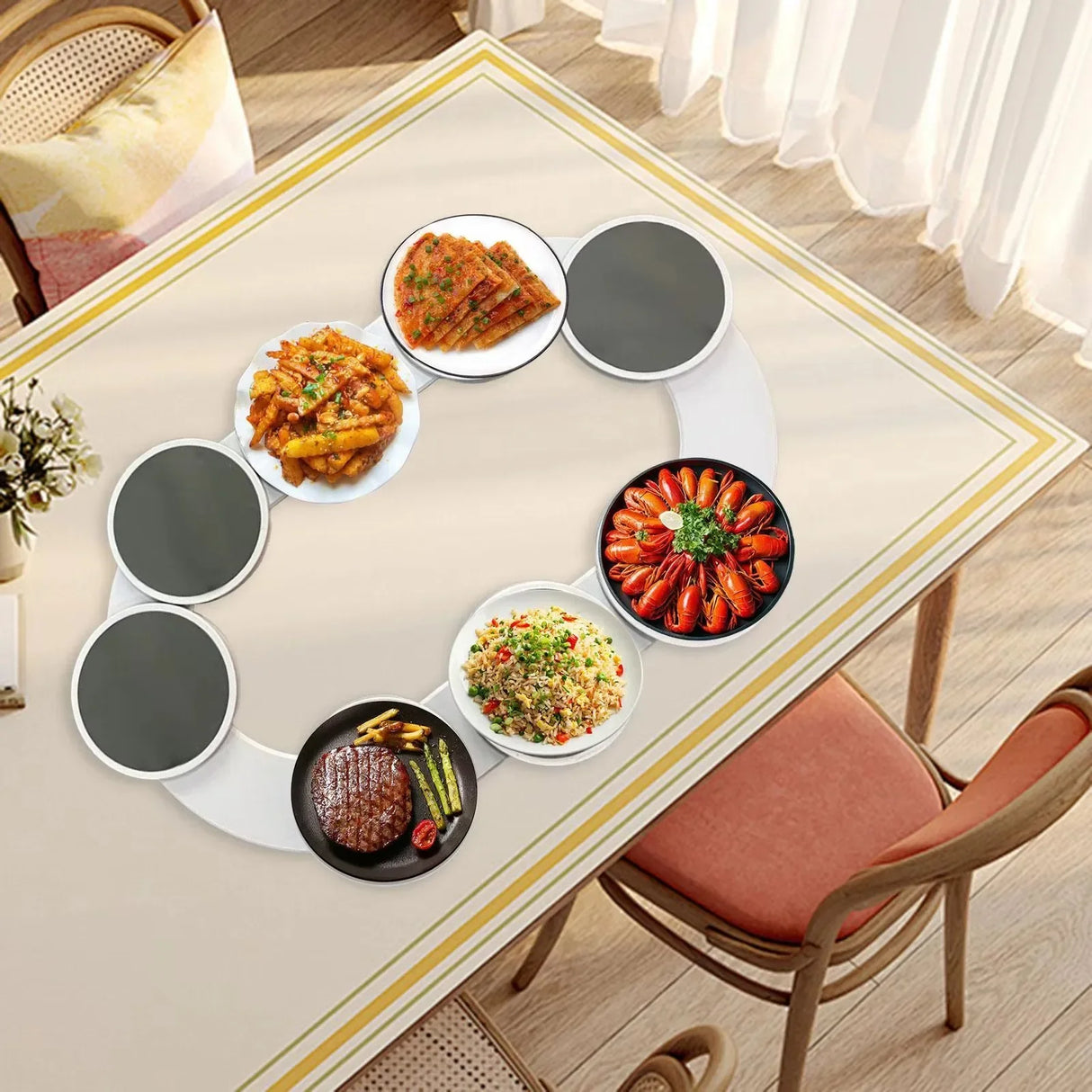 Rotating Dining Food Tray