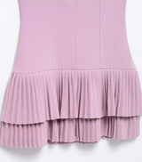 Women Pleated Backless Party Dress