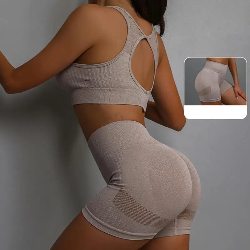 Women Yoga Vest & Shorts Set