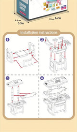 Kids Mini Kitchen Counter Play Set