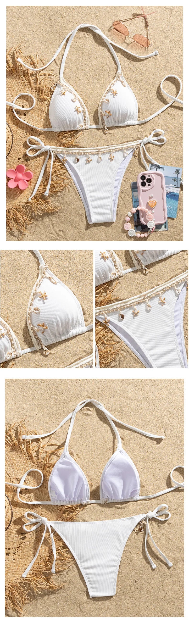 Sexy White Bikini Set