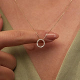 Women’s Golden Crystal Circle Necklace