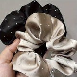 Rhinestone Satin Scrunchies