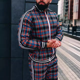 Men's Checkered Sports Tracksuit