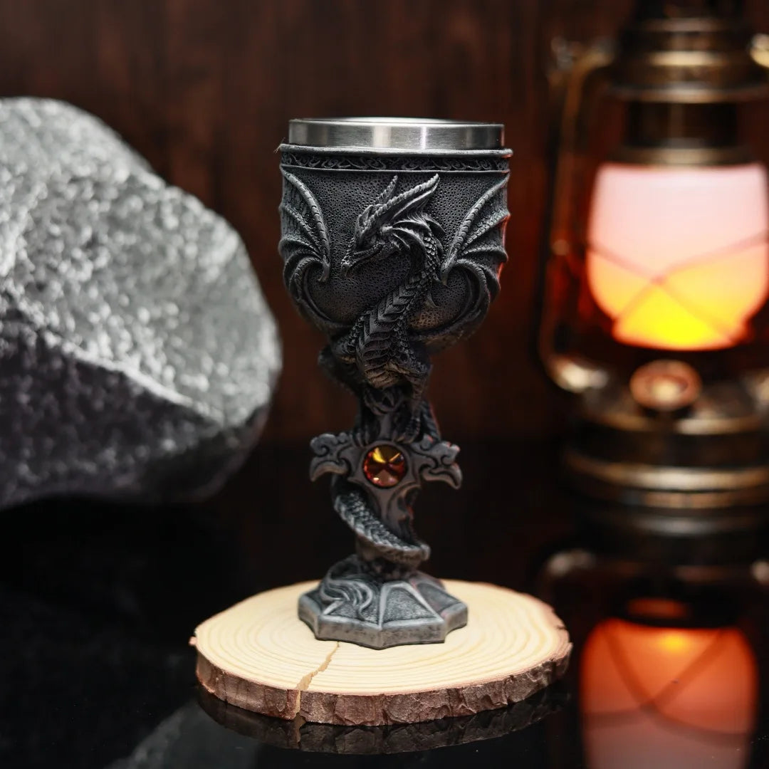 Medieval Dragon Goblet Wine Glass