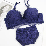 Women Plus Lace Bra Set