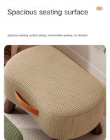 Wooden Fabric Footstool
