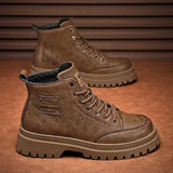 Men’s Autumn Waterproof Mid-Top Leather Boots
