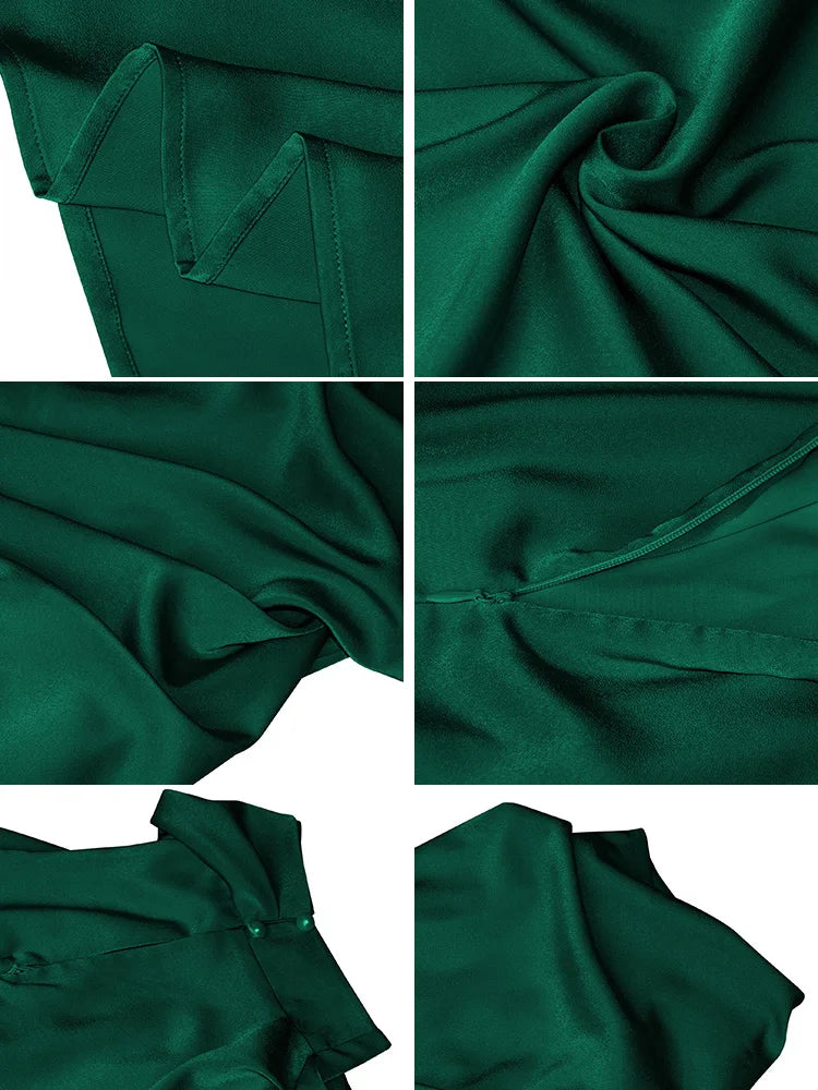 Women's Silk Satin Evening Dress