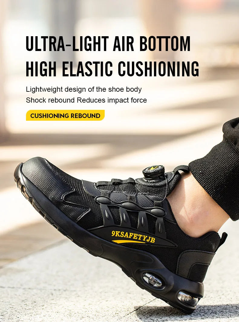 Men Air Cushion Safety Sneakers