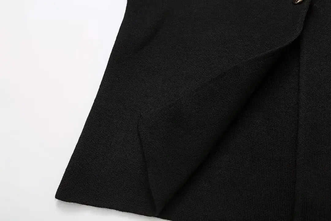 Women Solid Knit Button Waistcoat
