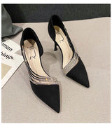 Autumn Evening Party Pumps – Nude, Black & Gold 2025