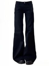 BlackMuse™ – Y2K High Waist Vintage Denim Jeans (Dark Washed, Wide Leg & Stylish)
