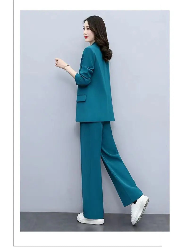 Setique™ – Blazer & Pant Set (2-Piece, Korean Loose Suit for Office & Everyday)