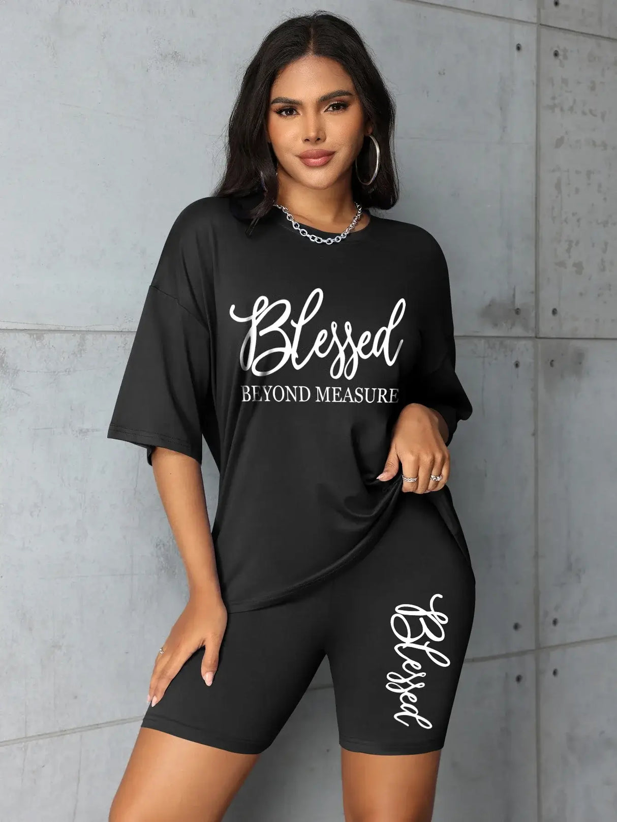 Women Plus Size Summer Casual Short Set