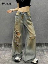 Ripped Retro Y2K High Waist Jeans