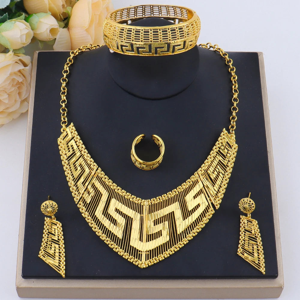 24K Gold Plated Complete Jewelry Set