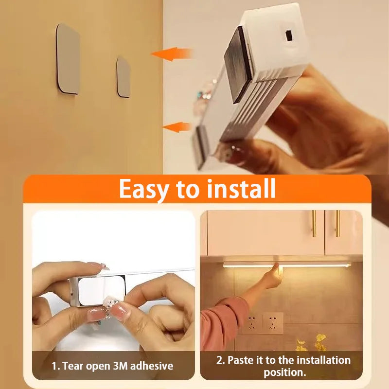 LED Motion Sensor Night Light – Type-C Rechargeable