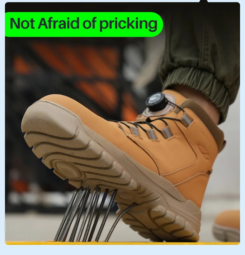 Men Waterproof Safety Work Boots