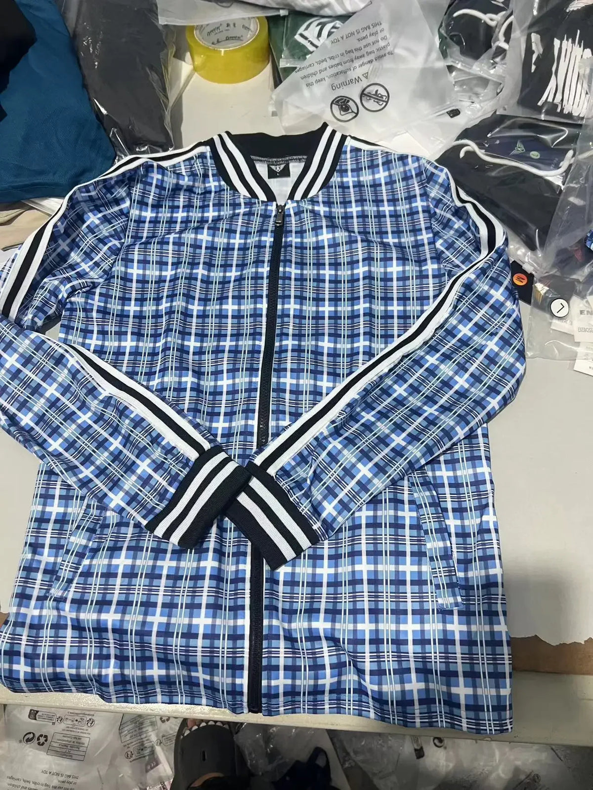 Men's Checkered Sports Tracksuit