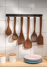 Wooden Handle Non-Stick Kitchen Utensil Set