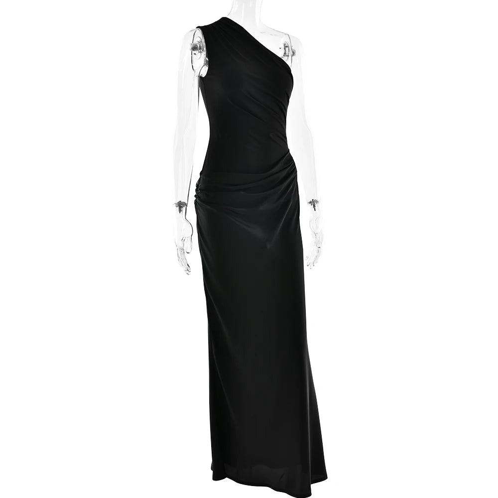 Luxe One-Shoulder Satin Gown