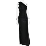 Luxe One-Shoulder Satin Gown