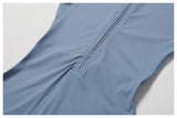 Women Summer Zipper Yoga Jumpsuit