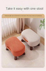 Wooden Fabric Footstool