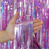 Foil Tinsel Fringe Curtain Backdrop