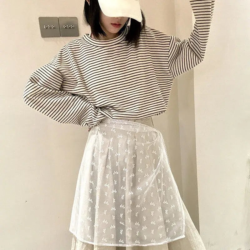Women Vintage Lace Tulle Bandage Skirt