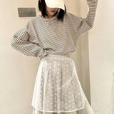 Women Vintage Lace Tulle Bandage Skirt