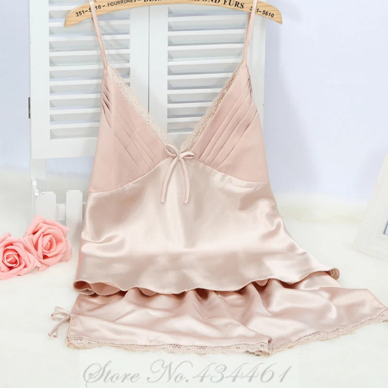Curvy Luxe Satin Pajama Set