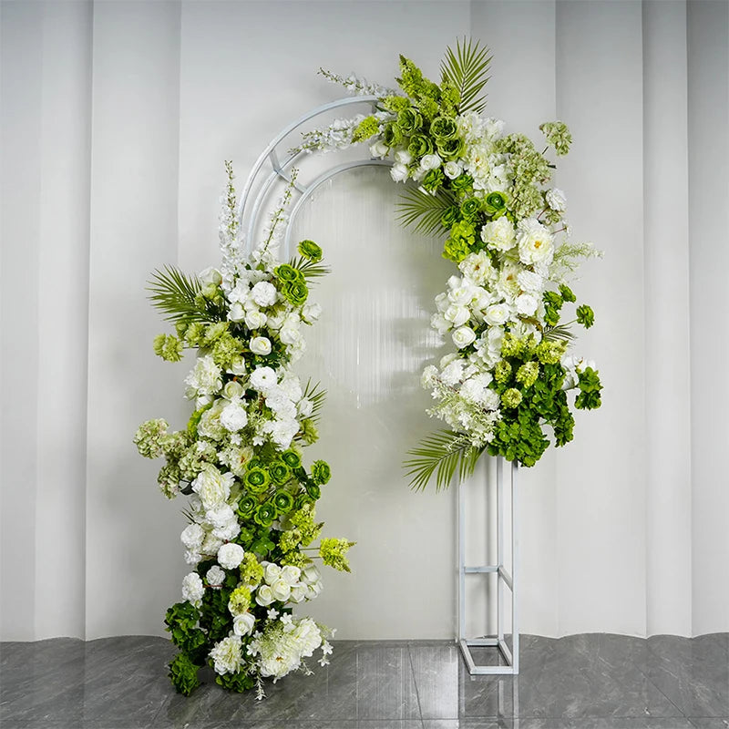 White Green Floral Arrangement Decor