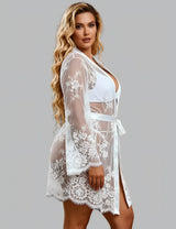 Plus Size Lace Robe