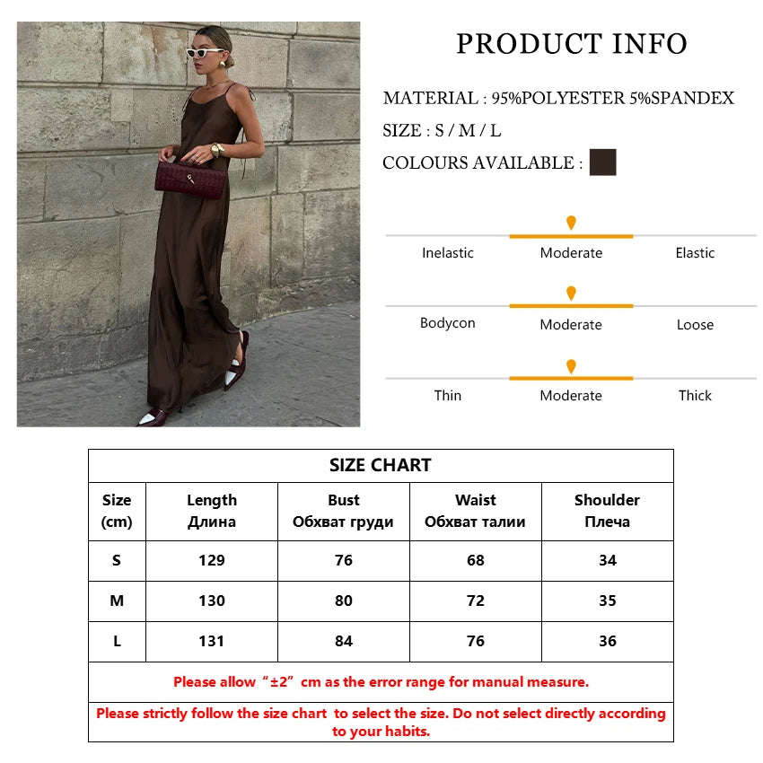 Luxe Satin Backless Maxi Dress