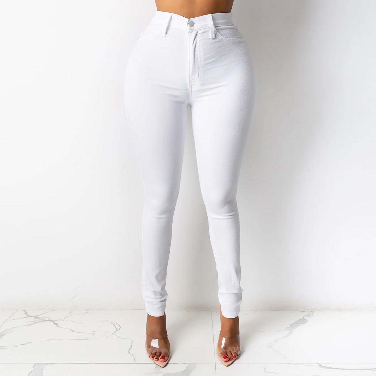 Women Elastic Office Jeans