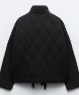 Vintage Quilted High Collar Women's Jacket