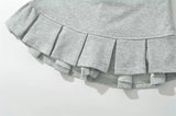 Women Wide Pleat Y2K Skirt