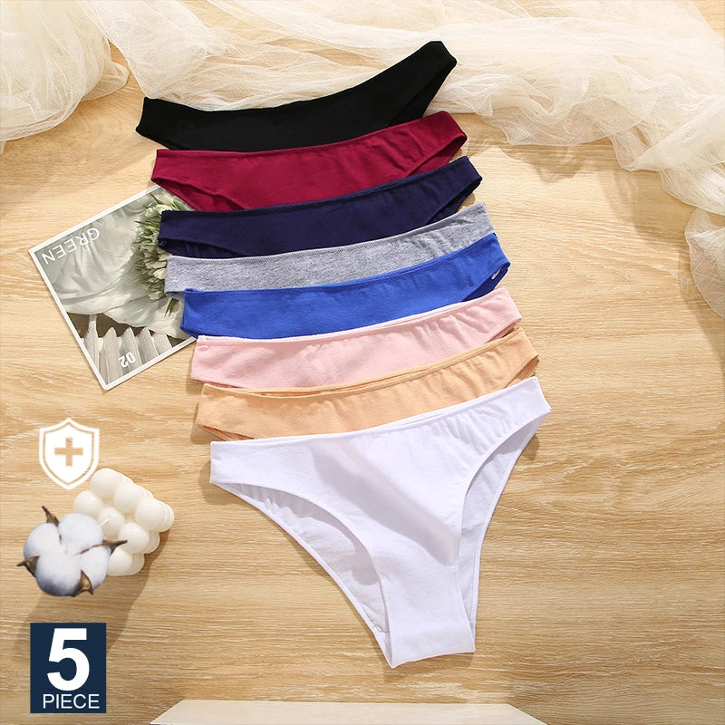 Women Cotton Panties Set (5pcs)