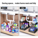 Pull-Out Kitchen Sink Storage Rack
