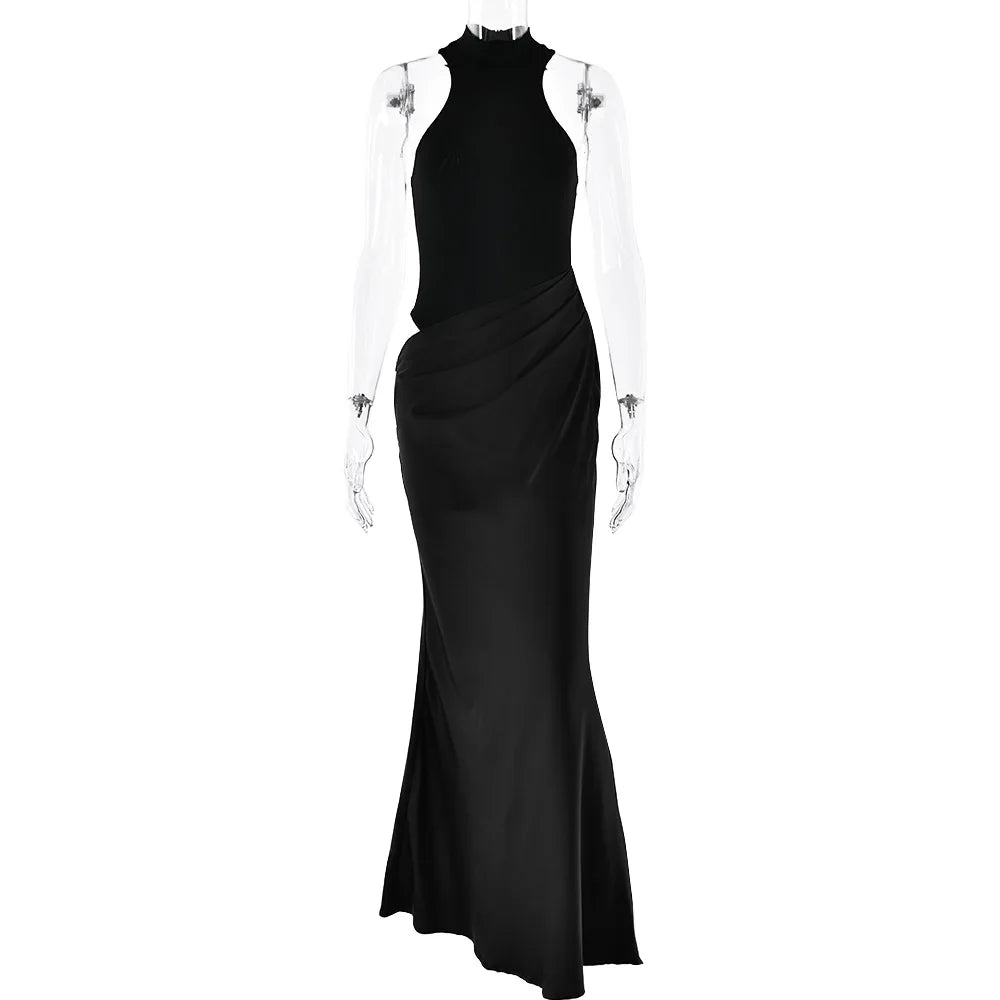 Luxe Satin Cutout Maxi Dress