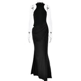 Luxe Satin Cutout Maxi Dress
