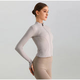 Women Slim Fit Zipper Yoga Jacket