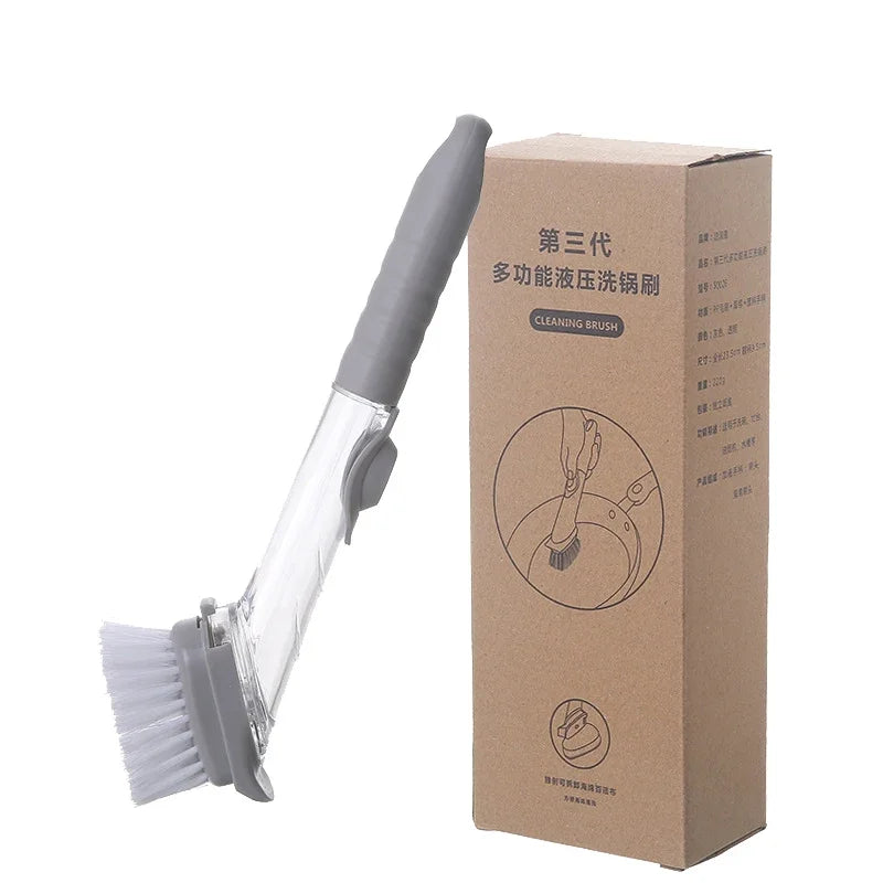 2-in-1 Kitchen Cleaning Brush with Sponge Dispenser